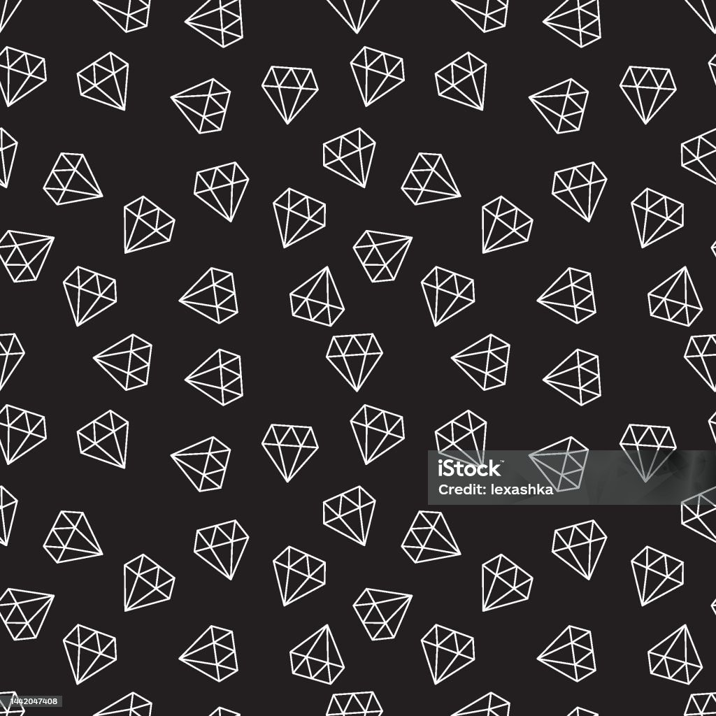 Diamond Delta Random Linear Diamonds Dark Random Seamless Vector Pattern Or Texture Stock ...