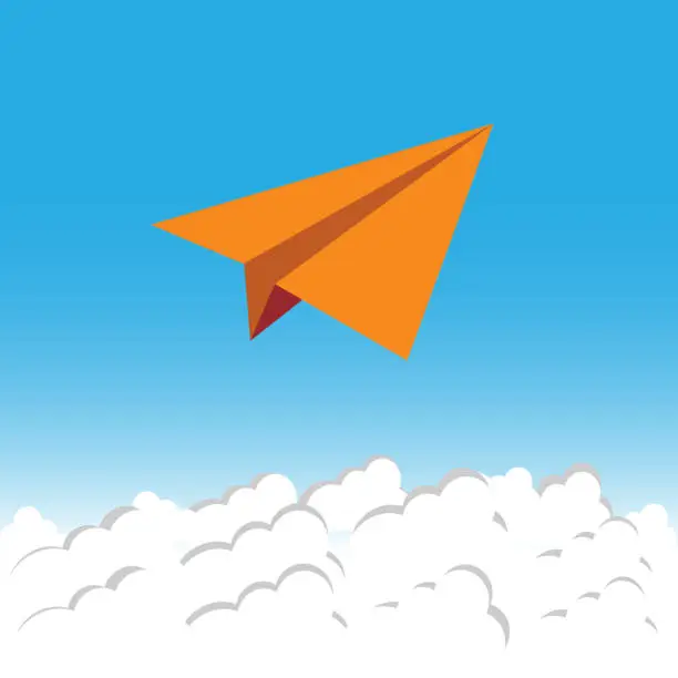 Vector illustration of Orange flight