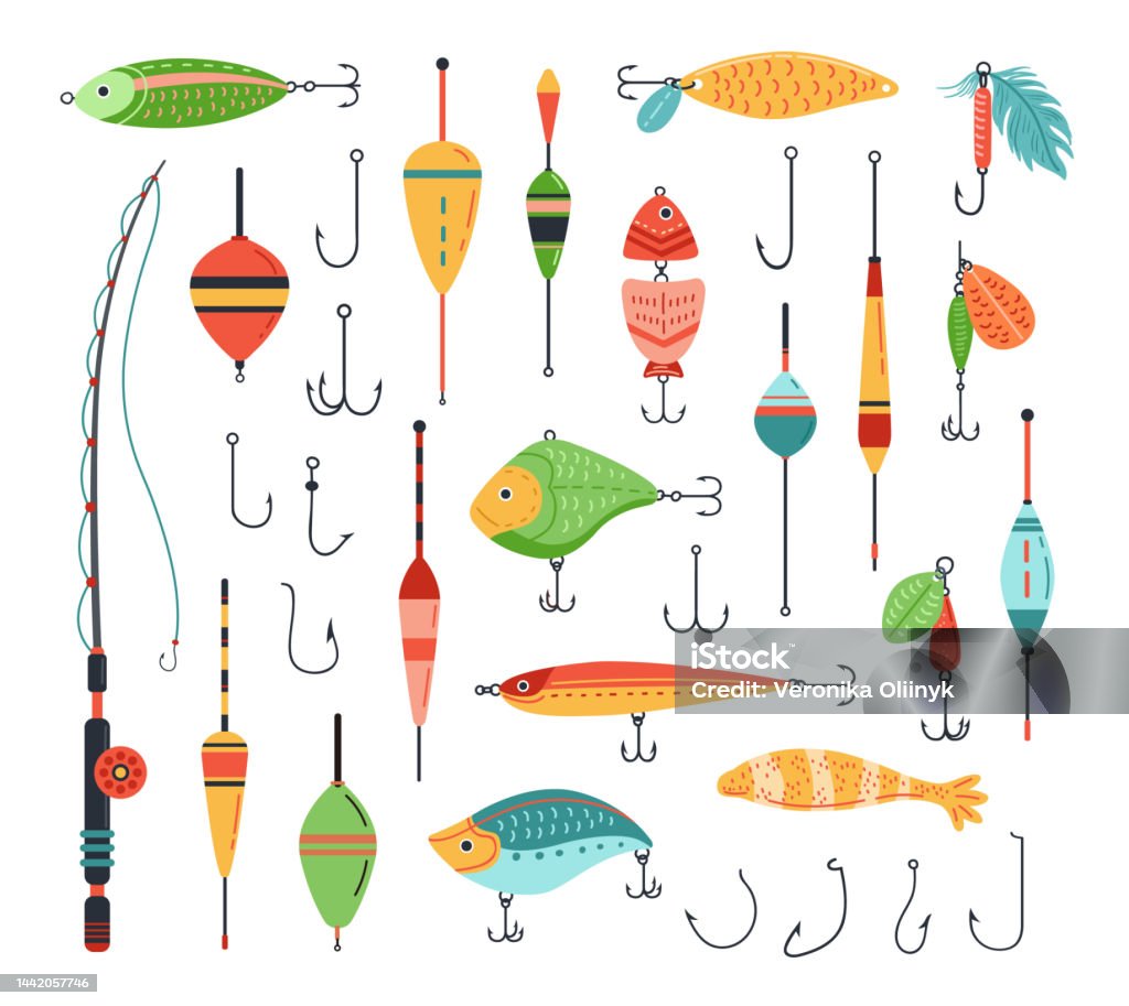 Phụ Kiện Câu Cá Cá Mồi Với Móc Cần Câu Cá Và Giải Quyết Với Cá ...