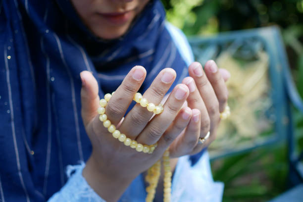 istock muslim women hand praying at ramadan 1442067922