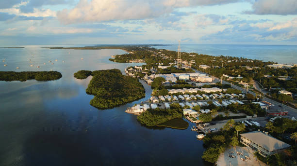 istock The Florida Keys - Isla Morada coastline drone view at sunset 1442072175