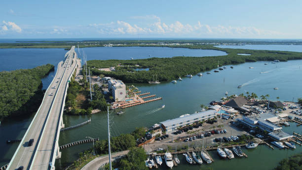 istock The Florida Keys - Key Largo bridge drone view at sunset 1442072198