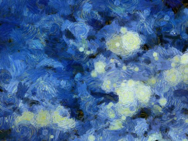 istock Sky clouds Illustrations creates an impressionist style of painting. 1442074116