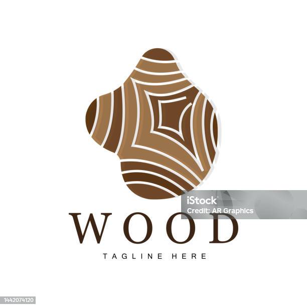 Timber Structure Logos Wood Layer Logo Tree Bark Structure Design Forest Template Vector Stock ...