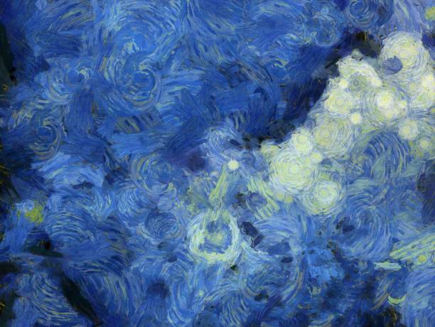 istock Sky clouds Illustrations creates an impressionist style of painting. 1442074135