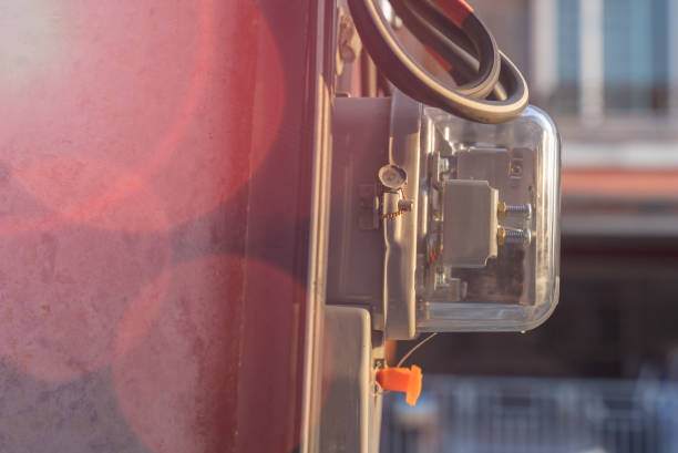 istock Meter for measuring electricity consumption for home use. 1442081725
