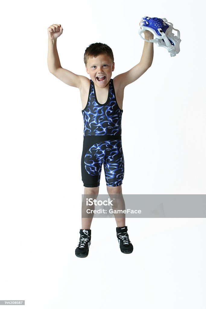 Active Youth Excited young man with his wrestling gear Wrestling Stock Photo