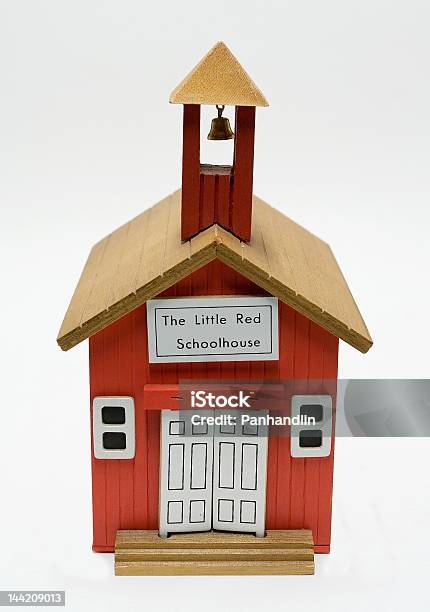 Little Red Schoolhouse Stock Photo - Download Image Now - Schoolhouse, Art And Craft, Bell