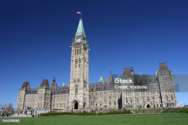 Il Parlamento Del Canada In Estate - Fotografie stock e altre immagini di Ottawa - Ottawa, Palazzo del Parlamento, Ambientazione tranquilla
