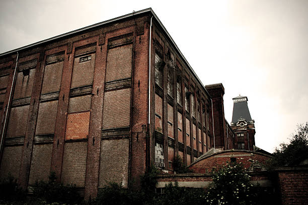 istock Large Abandoned Factory Building 144209401