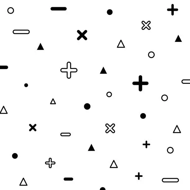 Vector illustration of Geometric shapes pattern.