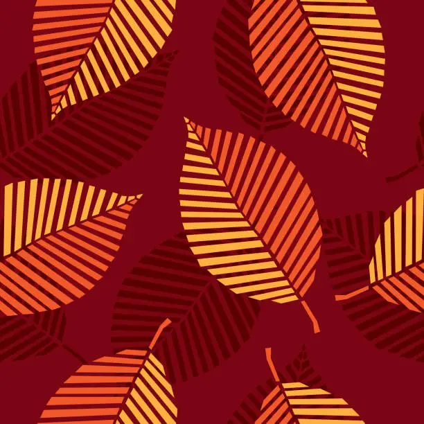 Vector illustration of Abstract Pattern 33 Leaves