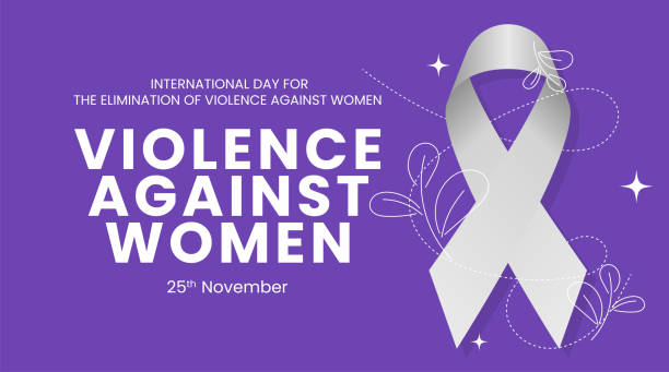 международный день борьбы за ликвидацию насилия в отношении женщин на фоне белой ленты - domestic violence stock illustrations
