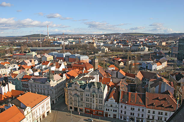 istock Red roofs of Plzen 144209823