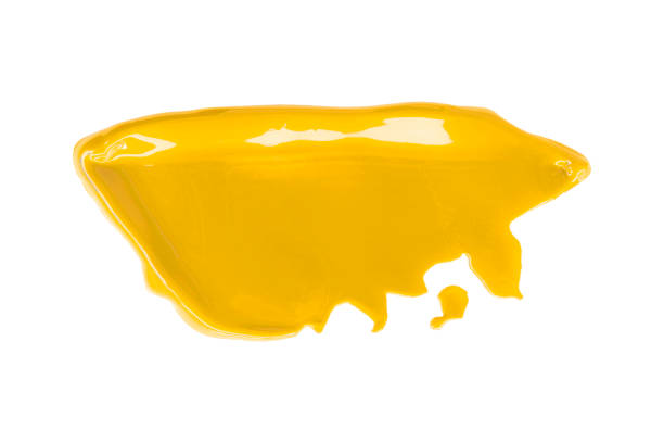 istock Shiny yellow brush isolated on white background. 1442100384