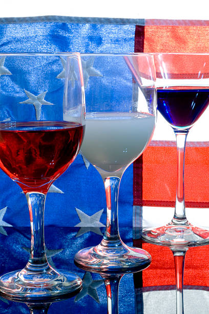 Celebrating Fourth of July - the Red, White and Blue stock photo