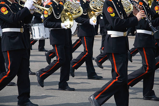 exército brass band - parade band - fotografias e filmes do acervo