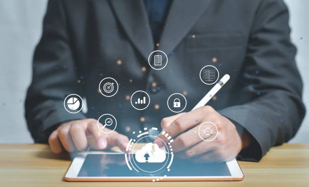 istock Digital transformation management - new technology data and business process strategy concept 1442102169