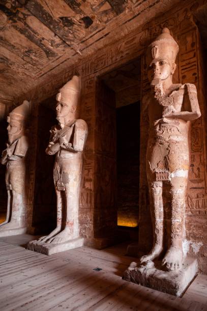 istock Vertical shot of statues inside the Abu Simbel temple 1442103197