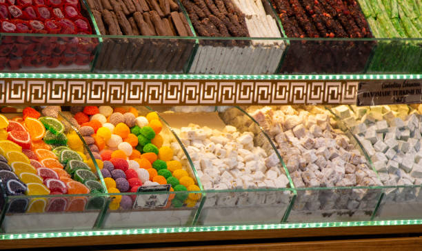 istock Storefront with containers of different candies 1442103931