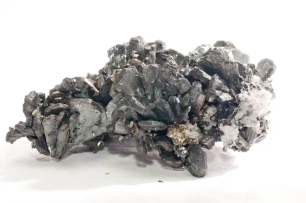 stibnite crystal mineral sample, a semi precious rare earth mineral