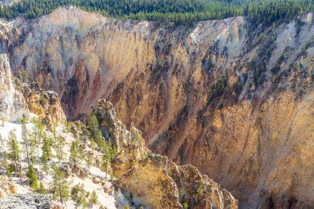 イエローストーンのグランドキャニオンの眺め。 - eroded water grand canyon of yellowstone river river ストックフォトと画像