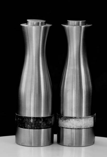 istock Stainless steel salt and pepper grinders 144210591
