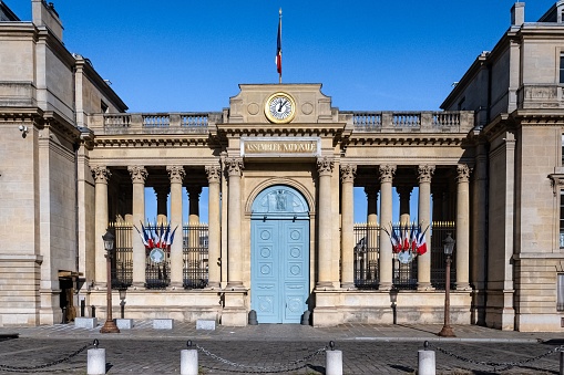 Paris, the National Assembly, luxury building in the center of the french capital