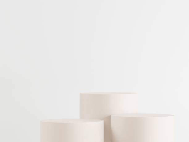 istock 3D rendering of a cosmetic white podium background for product presentation 1442107914