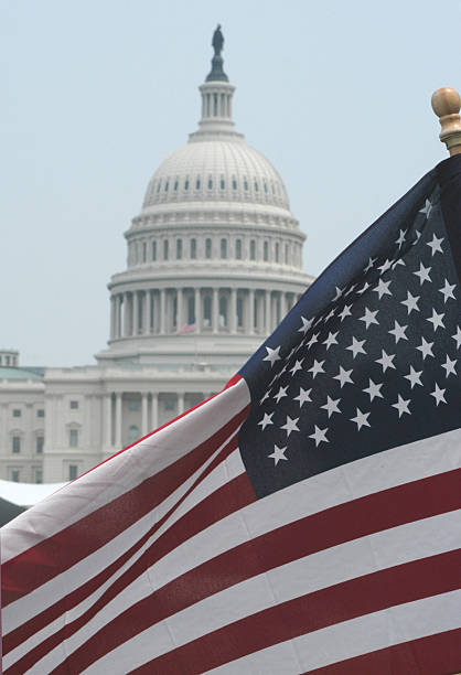 istock American Flag at U.S. Capitol 144210956
