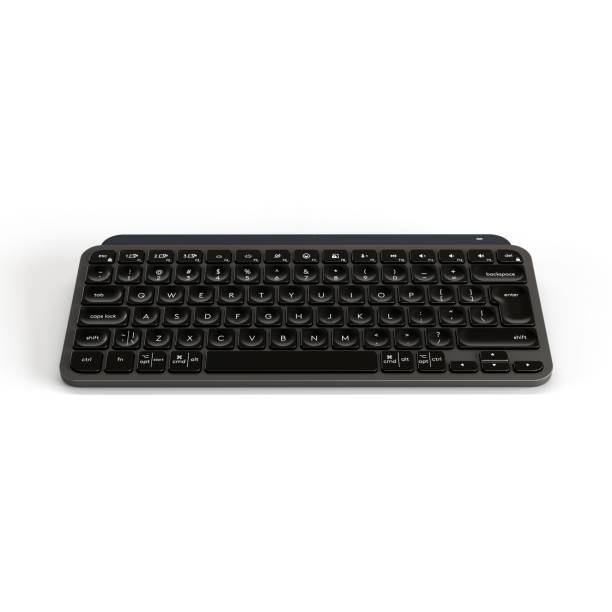 istock 3D rendering of a black keyboard isolated on a white background 1442109932