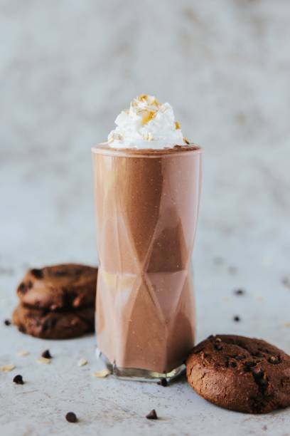istock Refreshing chocolate milkshake with cookies 1442110756