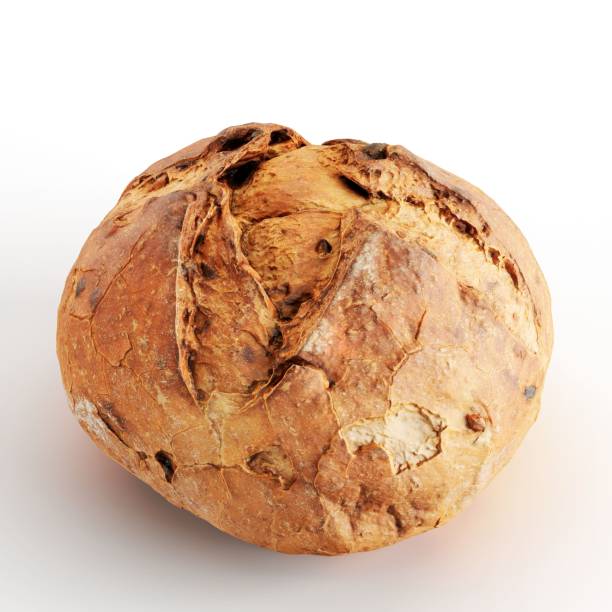 istock Realistic 3d loaf of bread isolated on a vertical white background. 1442110983