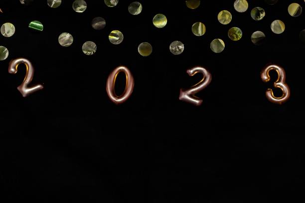 istock Black background congratulating the new year 1442111477