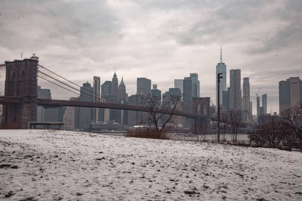 istock Brooklyn Bridge in NYC against the cloudy sk 1442111864