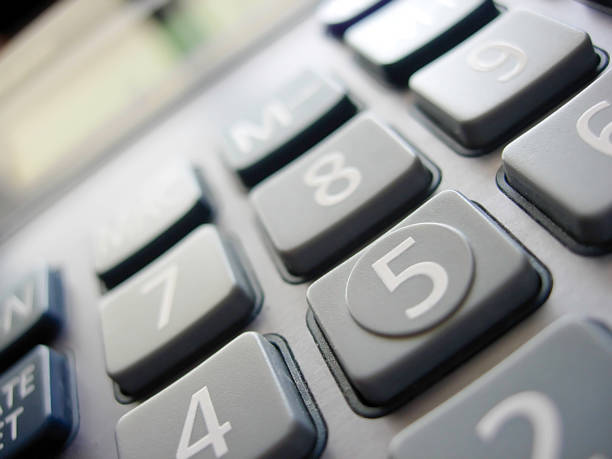 Calculator Close-up stock photo