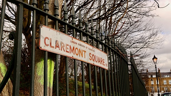 London, United Kingdom – February 11, 2018: Claremont Square is one of the Harry Potter's filming area