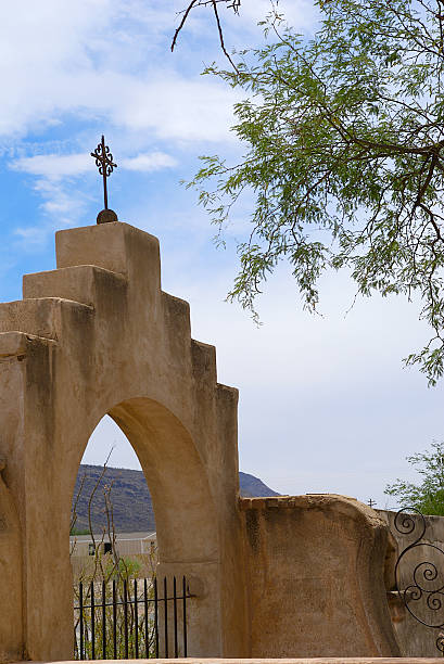 Spanish Mission Archway stock photo