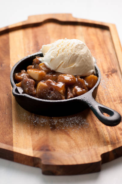 istock apple bake with vanilla ice cream dessert 1442119069