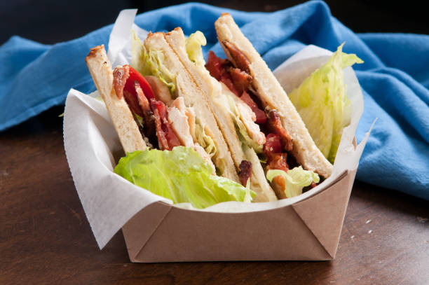 food truck take out club sandwich, clubhouse style