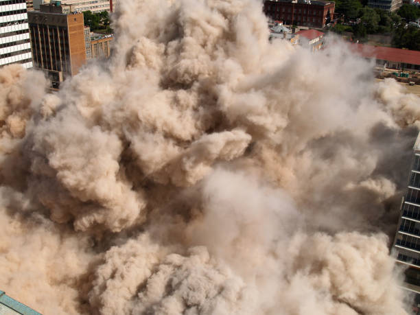 istock Building implosion in downtown Johannesburg, South Africa 144211973