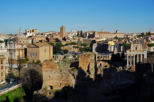 Sprawling cosmopolitan city with globally influential art, culture and ancient ruins such as the Roman Forum and the Colosseum