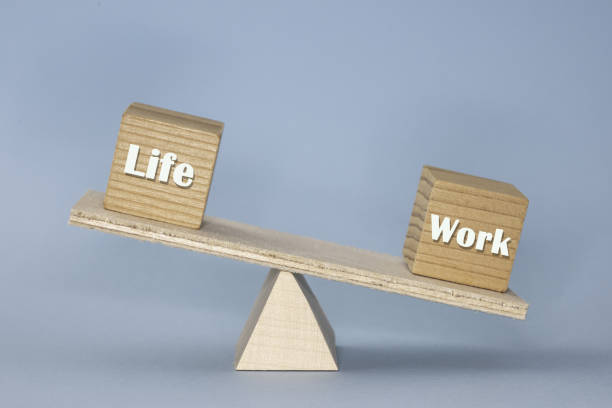 istock Wooden scale with blocks showing the broken balance between 