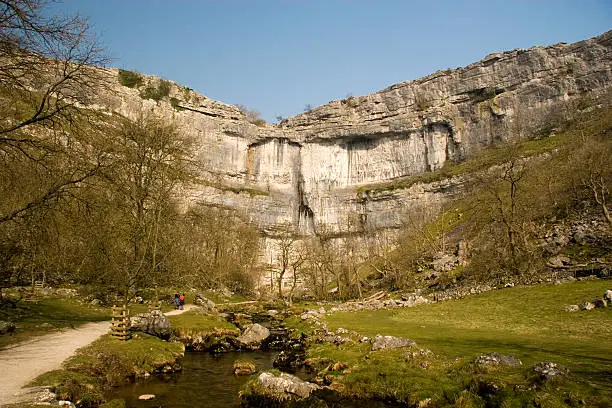 Malham Cove , in the Yorkshire dales national park , England , UK