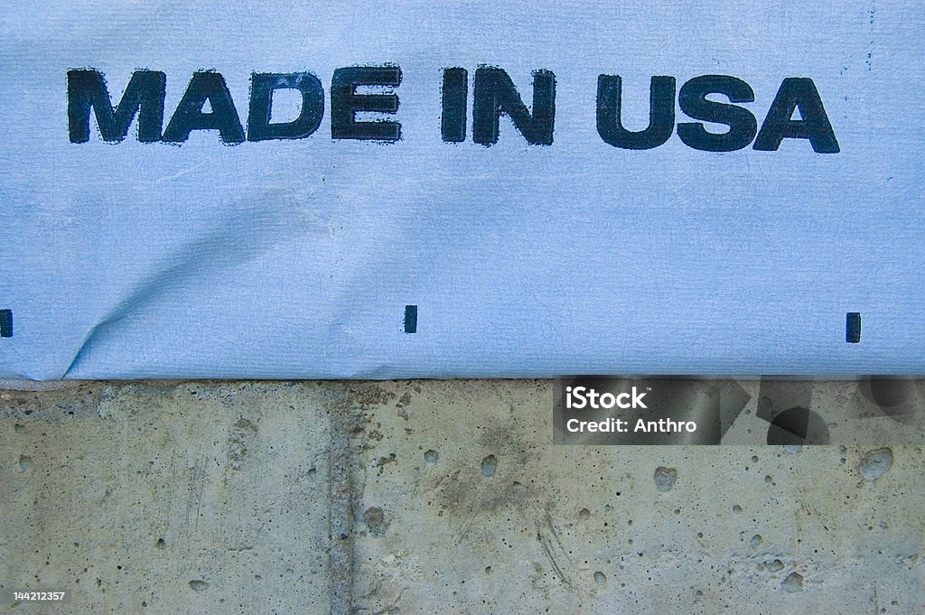 Grungy realizados en EE. UU. - Foto de stock de Azul libre de derechos