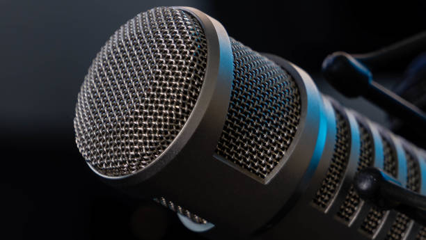 istock Close-up shot of a microphone / Perfect for copy space 1442123583