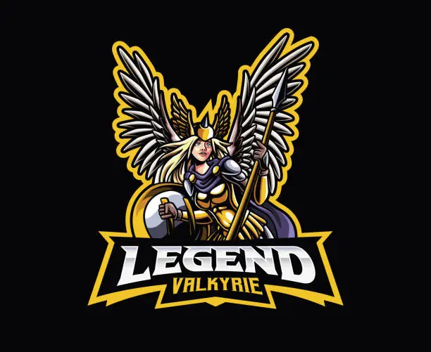 Vector illustration of Valkyrie mascot design