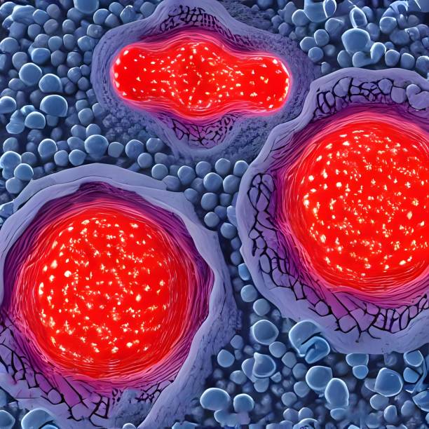 istock 3D rendering of virus bacteria floating in a cellular environment 1442123933