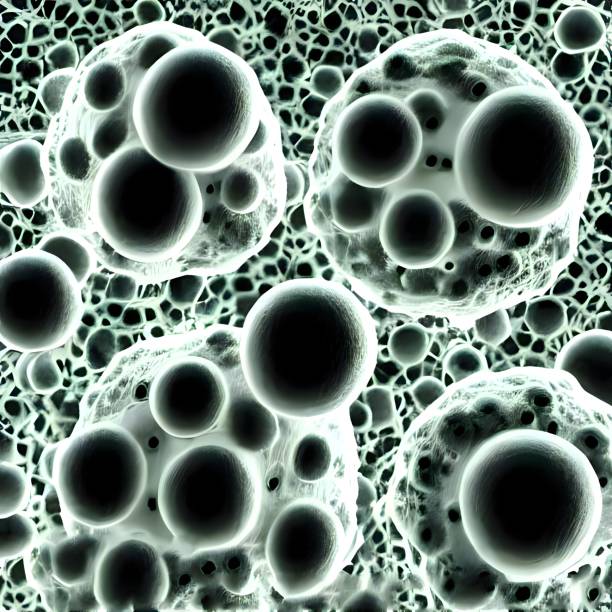 istock 3D rendering of green virus bacteria floating in a cellular environment 1442124696