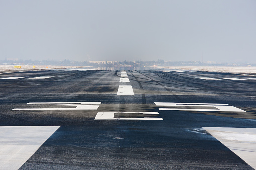 Airport runway 35C during winter conditions